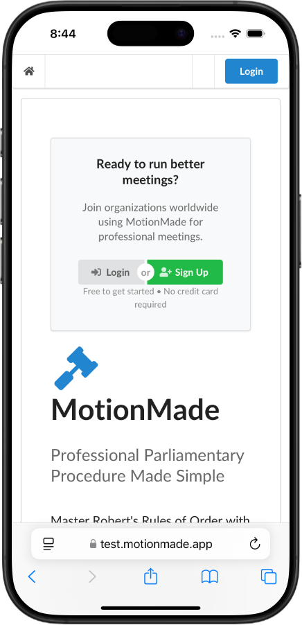 MotionMade Mobile App